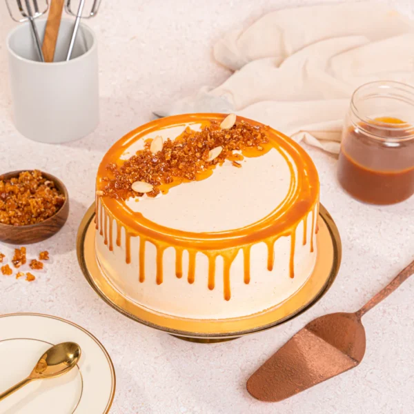 2 LB Classic Caramel Crunch Cake – A Sweet, Rich, and Crunchy Delight